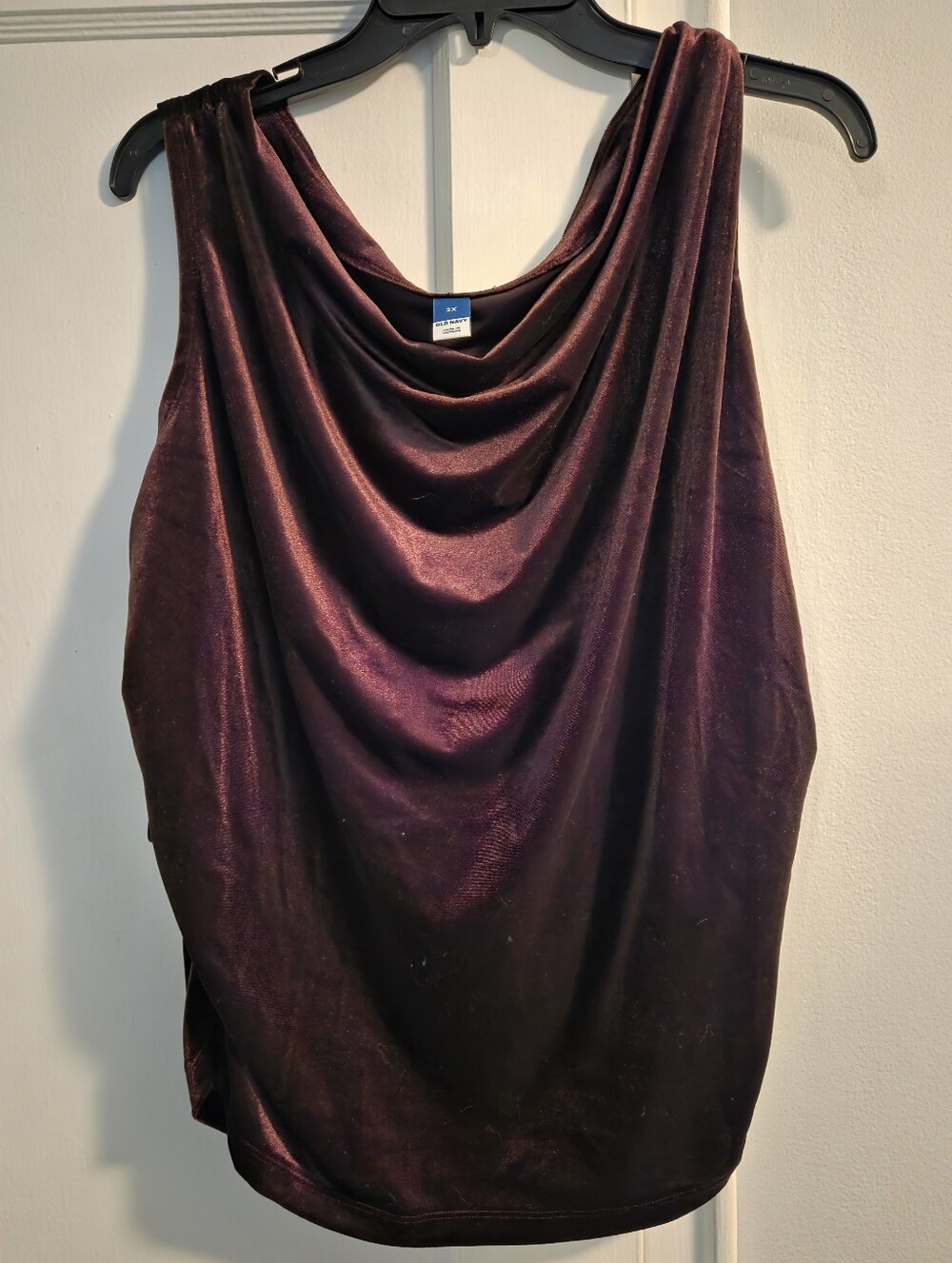 Old Navy Velvet Cowl Neck Tank - Plum